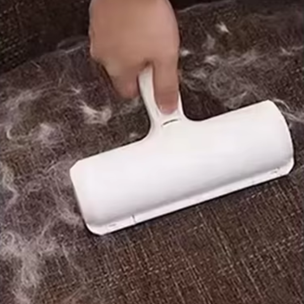 Rollaway Pet Fur Remover Roller with Self-Cleaning Base
